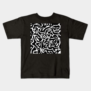 Abstract | Black and White | Pop Art Kids T-Shirt